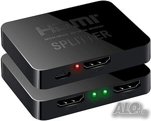 Активен HDMI сплитер 1 вход 2 изхода, поддържа 4K/2K 3D 2160p 1080p