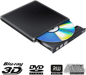 Външно Blu-Ray CD/DVD/RW устройство, 3D Blu- Ray, USB 3.0, алуминиев корпус