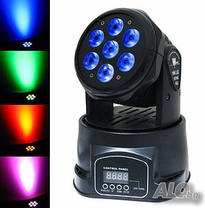 4 в 1 диско ефект с движеща се глава 7х10W RGBW LED