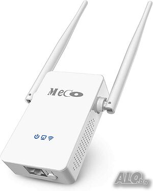 WiFi репитер, MECO AC750 Dual Band WiFi, 2.4/5GHz, повторител/точка за достъп/рутер,Ethernet порт