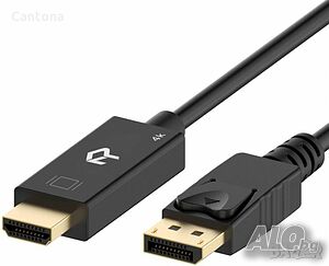 Rankie DisplayPort (DP) към HDMI кабел, 4K резолюция, 200 см