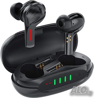 AIKELA безжични Bluetooth 5.0 слушалки, активно шумопотискане с 4 микрофона, докинг станция