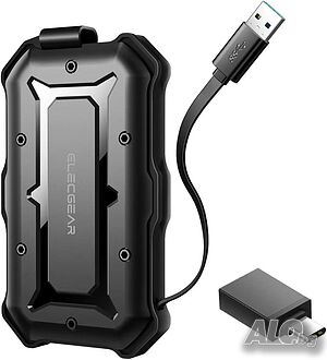 ElecGear USB към SATA кутия за 2,5” диск,UASP, здрав външен корпус, IP66 водоустойчив удароустойчив