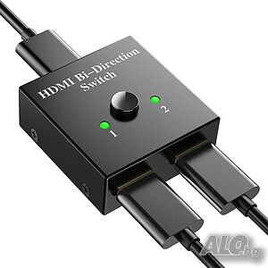 4K HDMI сплитер, алуминиев двупосочен, 4K 3D 1080P HD, Plug & Play