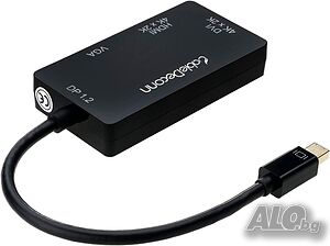 CABLEDECONN 3-в-1 адаптер mini Displayport Dp към HDMI/DVI/VGA Мъжки Към Женски