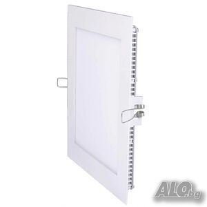 LED панел за вграждане - квадрат, 18 W топла светлина с LED драйвер