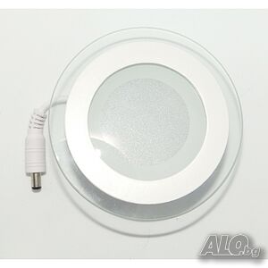 LED панел за вграждане стъкло - кръг, 18 W бяла светлина с LED драйвер