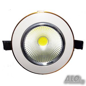 LED COB луничка за вграждане - 9 W, с драйвър