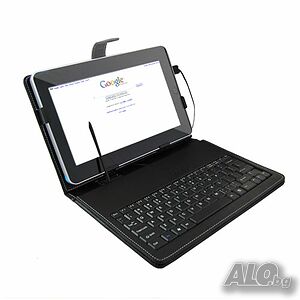 Кожен калъф - клавиатура за Таблет PC - 7” с micro USB