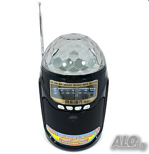Музикална колонка с диско ефекти Meier M-U61 AM/FM/SW Radio USB/SD