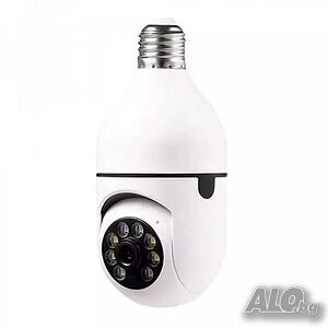 PTZ панорамна камера с 360° въртене, 5 Mpx, Full HD, Wi Fi, SD слот, LED лампа