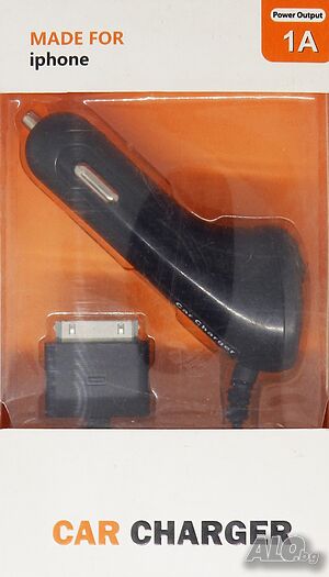 Зарядно устройство за кола, за iPhone 4/4S + USB порт, 12V-24V