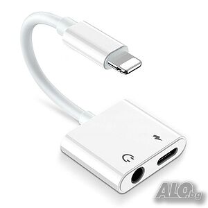 Audio Converter Lightning to Lightning and 3.5mm Aux - Lightning адаптер към 3.5 аудио изход и Light