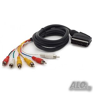 Аудио видео кабел scart видео букса към 6 RCA чинчове - 1,5 m