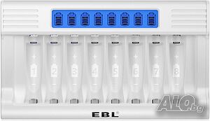 EBL интелигентно бързо зарядно устройство за батерииAA AAA, 8слота