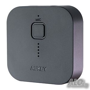 AUKEY Bluetooth трансмитер/приемник, 3,5 mm Aux Bluetooth адаптер за кола/компютър/MP3 плейър/