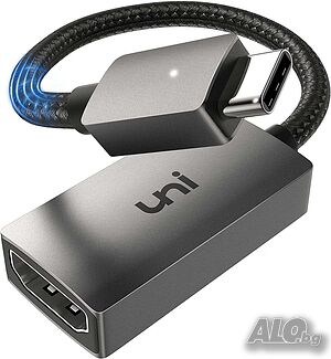 uni USB C към 4K HDMI адаптер, HDMI към USB-C (Thunderbolt 3/4) HDMI конвертор, за MacBook Pro/Air,