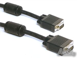 Кабел за монитор VGA - VGA-с филтър 15pinM/15pinM- 5 метра
