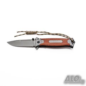Сгъваем полуавтоматичен нож Browning 364, дървена релефна дръжка, 95 х 220
