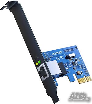 UGREEN PCI Express Gigabit Ethernet мрежова карта 1000Mbps PCIe RJ45 LAN адаптер за компютър