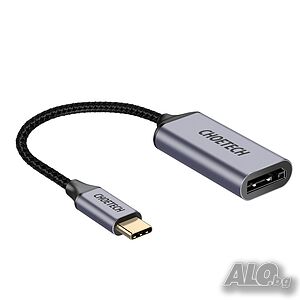 Адаптер Choetech, USB-C мъжки - Displayport женски, H11, 4K 60Hz