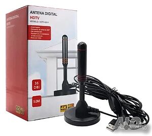 Дигитална антена HDTV, 4K, Antena Digital TV, USB захранване, с магнит