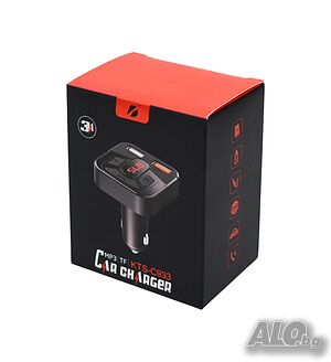 KTS-C933, CAR FM трансмитер, 2xUSB, TF, Bluetooth, Hands Free, Волтметър