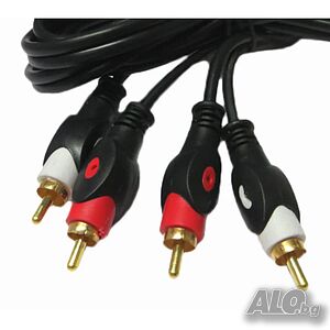 Аудио видео кабел 2xRCA чинчове Wireman 2RCA HQ, 10 метра