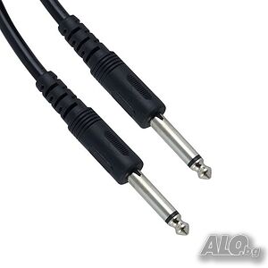 Аудио кабел Mono Jack 6.35 mm към 6.35 mm, Signal, 180 см.