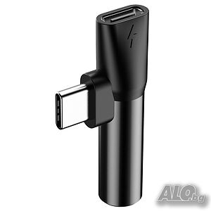 Аудио сплитер и адаптер USB C към 3,5 мм аудио жак. алуминиева сплав