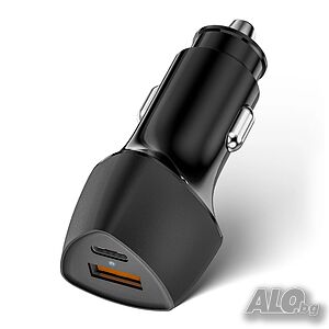 SUNDAREE 36W, PD и QC 3,0 двоен адаптер за бързо зареждане за кола