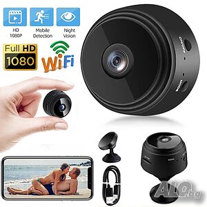 A9 мини WiFi HD 1080p камера за онлайн видеонаблюдение и запис | Техника за видеонаблюдение и охрана | Димитровград