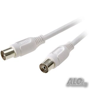 Удължителен кабел за антена 2,5 м, с 2 феритни ядра, 75Ω, 75 dB