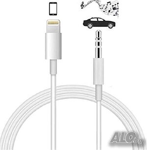 Кабел за аудио адаптер Lightning към AUX 3,5 мм, JH-023,1 метър