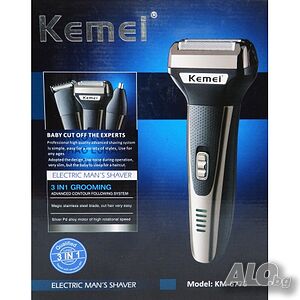 3 in1,Kemei 6776 - самобръсначка, тример и машинка за подстригване