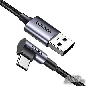 UGREEN USB C към Type c 90 градуса 3.0A, 2 метра кабел за бързо зареждане