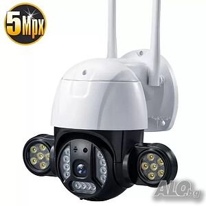 Ultra HD, 24 LED WiFi безжична IP камера с нощно виждане, 5 Mpx, iCSee, 360°