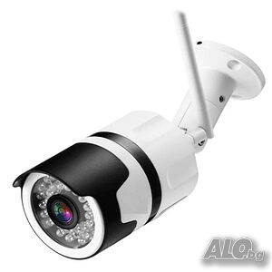 Безжична Bullet камера, WiFi, 5MP, 36 LED диода, удароустойчива, водоустойчива, нощно виждане, SD