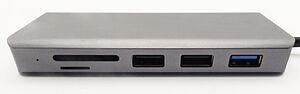 9 в 1 USB C хъб, алуминиев, 3xUSB, HDMI 4K, 1080P VGA, SD,TF, PD, Audio