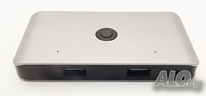 USB 3.0 Switch Selector за 2 компютъра към 4 USB устройства, KVM Switch Hub Adapter