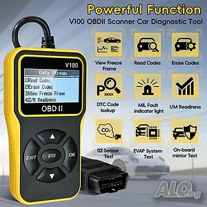 V100 OBD2 автомобилен диагностичен кодочетец