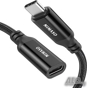 NIMASO USB C удължител 1 м, Thunderbolt 3, PD, USB 3.1 Gen2, 10Gbps/4K видео/аудио