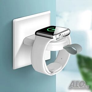 Преносимо безжично зарядно за Apple iWatch Series 9 8 7 6 5 4 3 2 1 SE, бяло