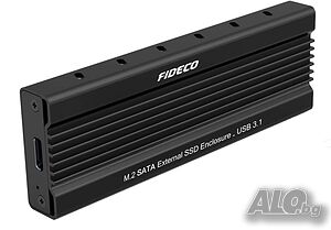 FIDECO алуминиева външна кутия за M.2 SSD,USB C 3.1,10Gbps