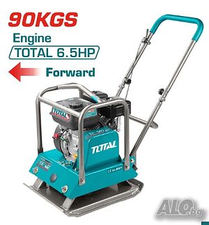 Виброплоча TOTAL, 6.5HP, 15 kN, 50 x 45 см, 90 кг