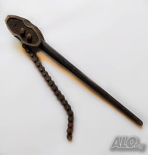 Оригинален немски ТРЪБЕН ВЕРИЖЕН КЛЮЧ drop forged steel. Верижни ключове