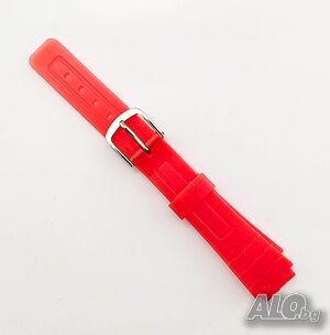 Червена силиконова каишка за часовник - гладка slim. Червени силиконови каишки. Silikonova kaishka