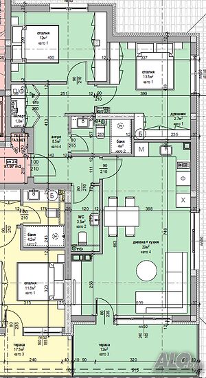 В продажба ТРИСТАЕН 3+б, НС, кв. ”Железник-запад”