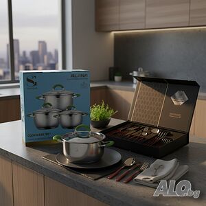 Комплект тенджери Swisgold Alana с 5-слойно капсулно дъно DJ11