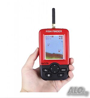 Сонар за риболов Sonar Fish Finder XJ-01, LCD екран, Безжичен сонарен сензор 100 м